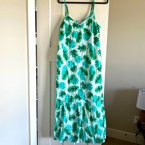 NEW J. Crew Factory tropical print maxi dress